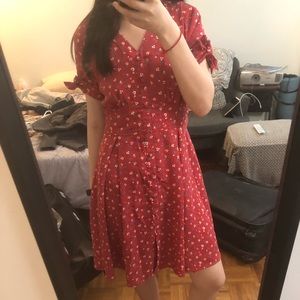 Red Dress, Knee-Length, Size M